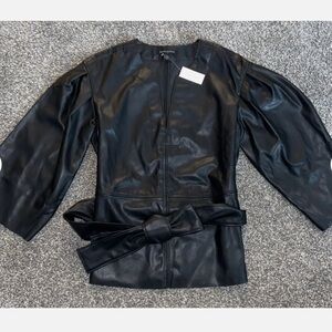 Banana Republic Black Leather Shirt with Belt